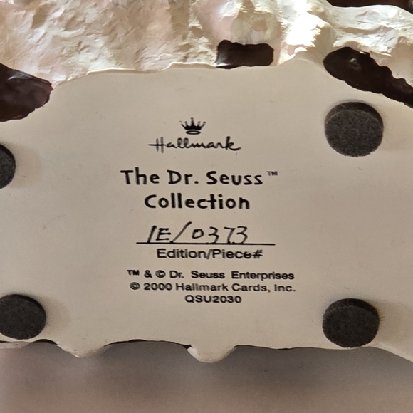 Grinch Dr. SUESS Hallmark Collectible Statue Figurine 1st Edition 1E/373 vintage - Picture 5 of 5